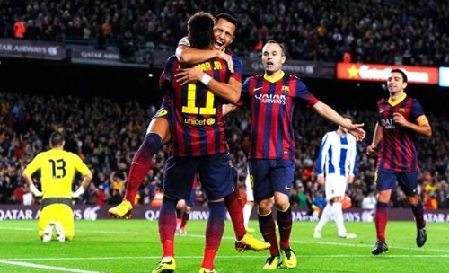 برشلونة يحسم ديربي كاتالونيا بفوزه الصعب على اسبانيول