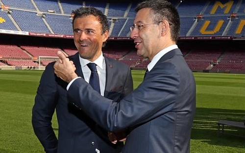 رئيس نادي برشلونة : لويس إنريكي سيبني فريقا قويا
