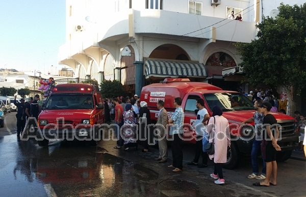 حريق مهول يلتهم مستودعا للأحذية بقيسارية الأزهر بطنجة