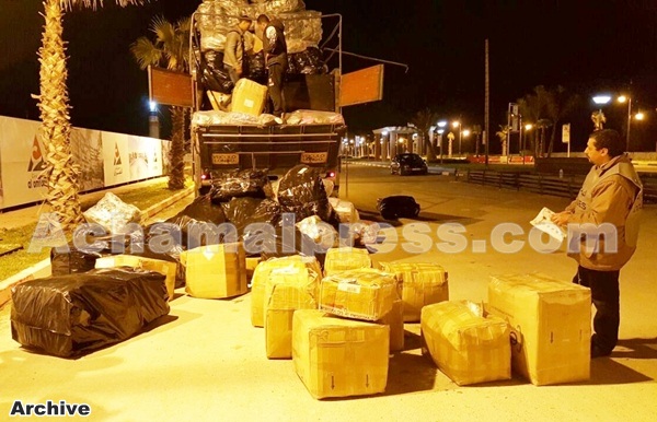 ضبط شاحنة محملة بأطنان من البضائع المهربة بتطوان تفوق قيمتها نصف مليون درهم