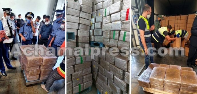 جمارك طنجة المتوسط تحبط محاولة تهريب 26 طن من المخدرات نحو أوروبا