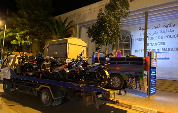 أمن طنجة يشن حملة واسعة على مستعملي الدراجات النارية