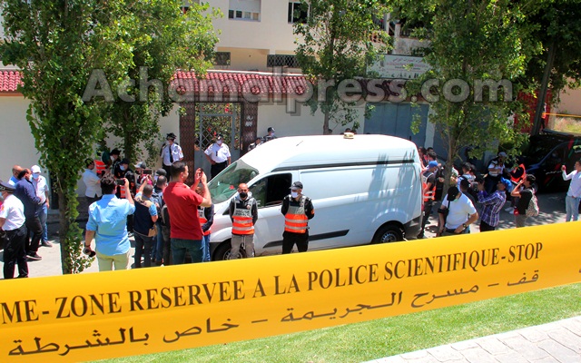إعادة تمثيل جريمة قتل طبيب داخل منزله بطنجة (صور)