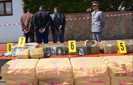 الدرك الملكي يحجز 390 طنا من المخدرات ويعتقل 8645 شخصا خلال 2021