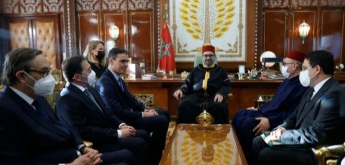 الملك محمد السادس يستقبل رئيس الحكومة الإسبانية بالقصر الملكي بالرباط