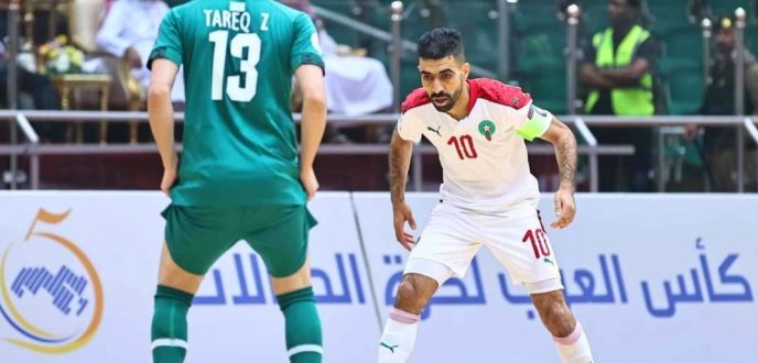 المنتخب المغربي يهزم العراق ويتوج للمرة الثانية بلقب كأس العرب داخل القاعات