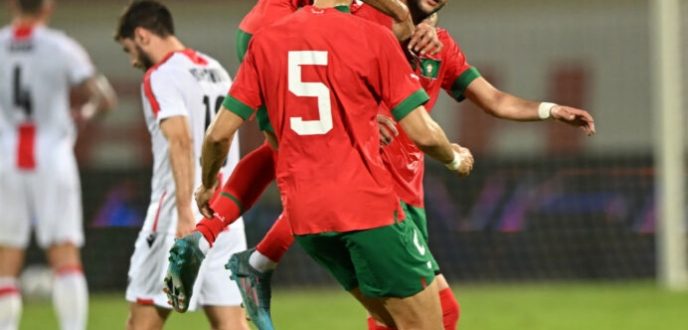المنتخب المغربي يتغلب على جورجيا بثلاثية في آخر وديته قبل المونديال