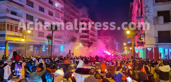طنجة تنتفض فرحا بتأهل الأسود إلى دور 16 من نهائي كأس العالم