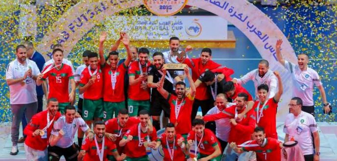 المنتخب المغربي يتوج بلقب كأس العرب لكرة الصالات للمرة الثالثة تواليا