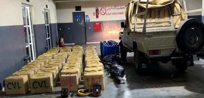 الأمن يحبط محاولة تهريب طن و381 كيلوغراما من مخدر الشيرا