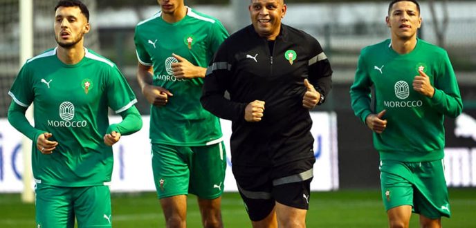 المنتخب المغربي يجري أول حصة تدريبية بالمعمورة استعدادا للكان