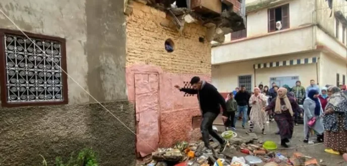 انهيار جزئي لمنزل بالقصر الكبير يخلف إصابتين