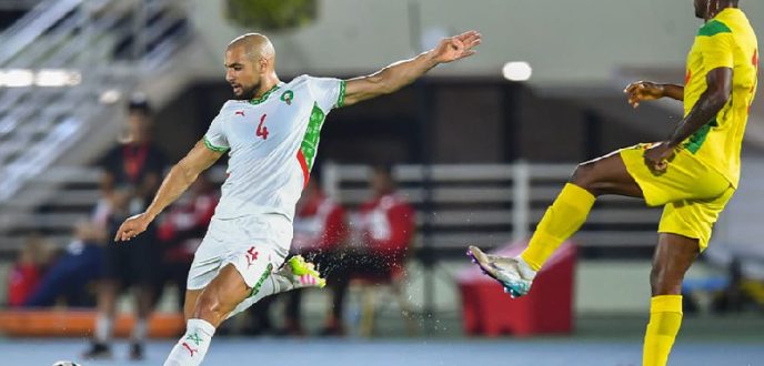 المنتخب الوطني المغربي يفوز على نظيره البنيني بمقصية جميلة من الكعبي