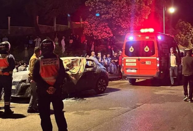 مصرع شاب في حادثة سير مروعة بطنجة بعد احتراق سيارته