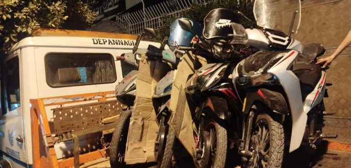 أمن طنجة يواصل حملاته ضد الدراجات النارية المخالفة ويحجز عددا مهما منها
